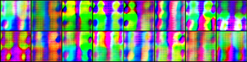Colorful images generated from message with size 512